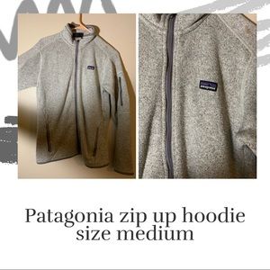Patagonia gray zip up hoodie